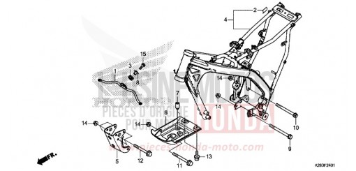 CARROSSERIE DE CHASSIS (CRF125F/FB K) CRF125FBK de 2019